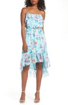 Women's Charles Henry Eden Ruffle Blouson Dress - Blue
