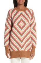 Women's Victor Glemaud Diamond Patterned Sweater - Brown