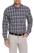 Men's Cutter & Buck Sawyer Non-iron Check Sport Shirt, Size - Green