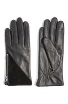 Women's Topshop Core Leather Gloves - Black