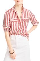 Women's J.crew Wexel Stripe Linen Shirt