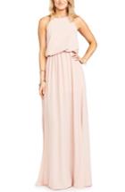 Women's Show Me Your Mumu Heather Chiffon Halter Gown, Size - Pink