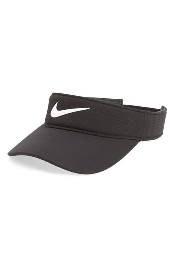 Women's Nike Aerobill Golf Visor - Black