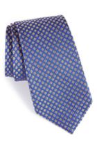 Men's Nordstrom Men's Shop Oxford Dot Silk Tie, Size - Blue