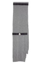 Men's Moncler Textured Wool & Cashmere Scarf, Size - Grey