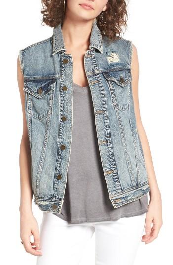 Women's Bp. Troublemaker Embroidered Denim Vest