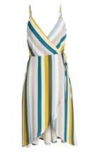 Women's Leith Stripe Wrap Dress, Size - Yellow
