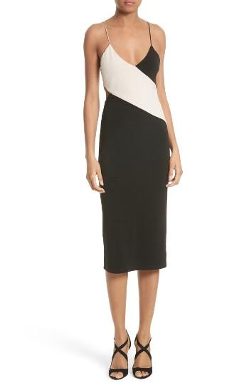 Women's Alice + Olivia Aurora Colorblock Slipdress - Black