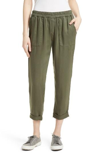 Women's Joie Saphine Pull-on Twill Roll Cuff Pants - Green
