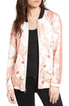 Women's Chelsea28 Floral Print Sateen Bomber Jacket