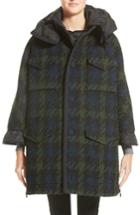Women's Moncler Euphrasie Wool Blend Houndstooth Coat