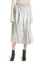 Women's Mm6 Maison Margiela Metallic Coated Skirt Us / 40 It - Metallic