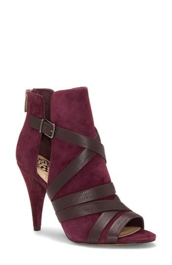 Women's Vince Camuto Achika Belted Peep Toe Bootie M - Purple