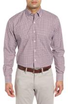 Men's Peter Millar Albertville Check Sport Shirt, Size - Red