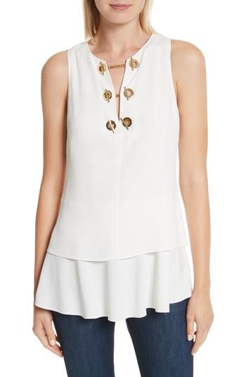 Women's Derek Lam 10 Crosby Grommet Detail Top - White