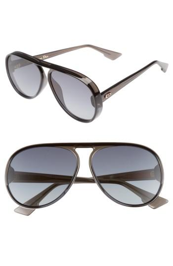 Women's Dior Lia 62mm Oversize Aviator Sunglasses - Grey