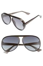 Women's Dior Lia 62mm Oversize Aviator Sunglasses - Grey