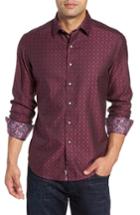 Men's Robert Graham Diamante Classic Fit Print Sport Shirt - Purple