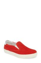 Women's Johnston & Murphy Elaine Woven Slip-on Sneaker M - Red