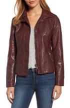 Women's Kut From The Kloth Brittney Faux Leather Jacket - Burgundy