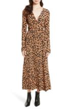 Women's Diane Von Furstenberg Midi Print Silk Wrap Dress