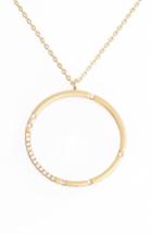 Women's Nordstrom Scatter Pave Open Circle Pendant Necklace