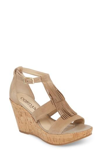 Women's Cordani Rooney Fringe Wedge Sandal .5us / 37eu - Beige
