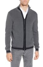 Men's Boss Tepe Stripe Wool Sweater, Size - Grey