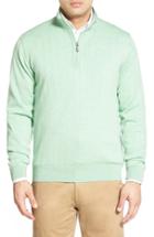 Men's Bobby Jones Windproof Merino Wool Quarter Zip Sweater - Green