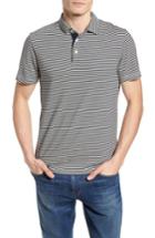 Men's French Connection Pinstripe Polo - Grey