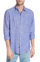 Men's Rails Connor Linen & Rayon Shirt, Size - Blue