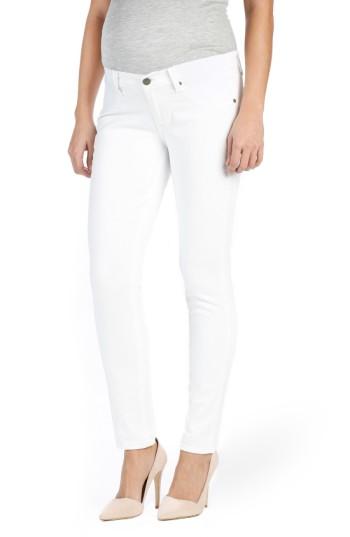 Women's Paige 'skyline' Ankle Peg Skinny Maternity Jeans - White