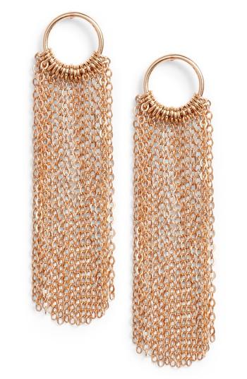 Women's Halogen Open Circle Fringe Drop Earrings
