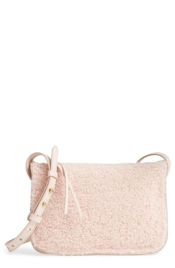 Madewell Simple Genuine Shearling Crossbody Bag - Pink