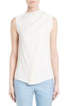 Women's Victoria Beckham Cady Asymmetrical Blouse Us / 8 Uk - Ivory