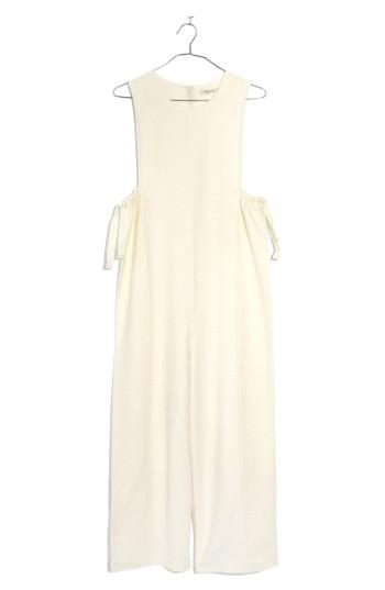 Women's Madewell Texture & Thread Side Tie Jumpsuit, Size - White