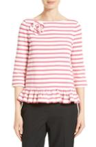 Women's Kate Spade New York Stripe Corsage Tee, Size - White