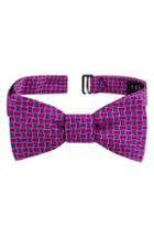 Men's Ted Baker London Basket Weave Grid Silk Bow Tie, Size - Pink