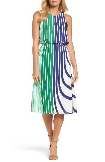 Women's Adrianna Papell Blouson Midi Dress - Green
