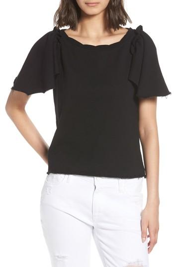 Women's Pam & Gela Shrunken Sweatshirt, Size - Black