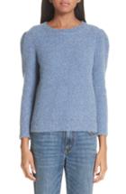 Women's Co Puff Shoulder Cashmere Crepe Sweater - Blue