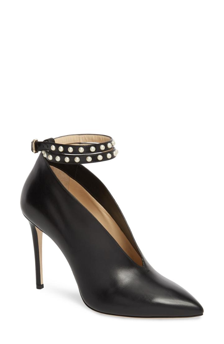 Women's Jimmy Choo Lark Ankle Strap Pump .5us / 34.5eu - Black
