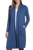Women's Eileen Fisher Long Jersey Cardigan - Blue