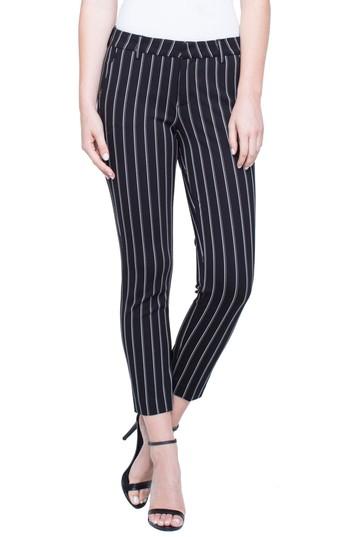 Women's Liverpool Jeans Company Double Stripe Pants - Black