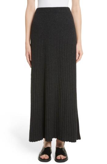 Women's Elizabeth And James Joelle Rib Knit Maxi Skirt - Grey