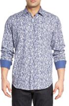 Men's Bugatchi Classic Fit Graphic Sport Shirt - Blue