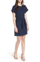 Women's Tie Waist T-shirt Dress - Blue