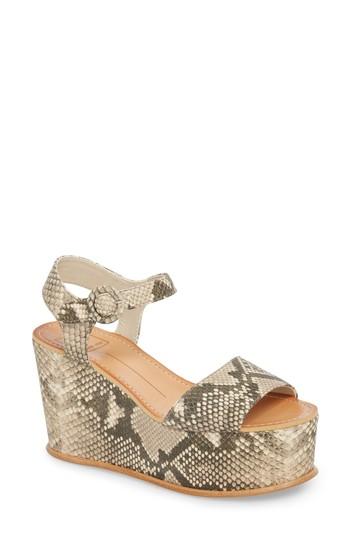 Women's Dolce Vita Datiah Platform Wedge Sandal M - Grey