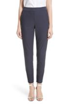 Women's St. John Collection Eyelet Trim Stretch Twill Crop Pants