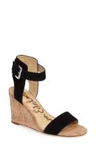 Women's Sam Edelman Willow Strappy Wedge Sandal M - Black